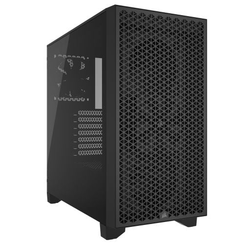 Corsair 3000D Airflow Gaming Case w/ Glass Window, ATX, 2x SP120 Fans, GPU Cooling, 4-Slot GPU Support, High-Airflow Front, Black Corsair 3000D Airflow Gaming Case w/ Glass Window, ATX, 2x SP120 Fans, GPU Cooling, 4-Slot GPU Support, High-Airflow Front, Black
